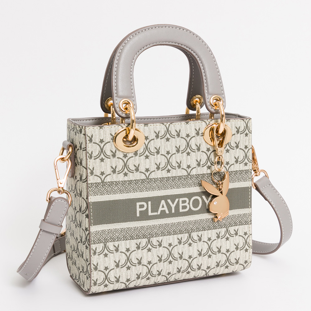 PLAYBOY - Miss bunny系列 - 側背包/斜孭袋 - 其他材質 灰色