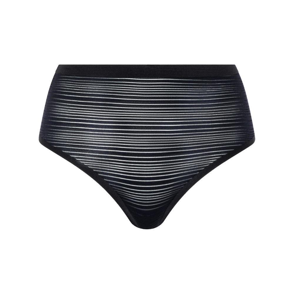 【Chantelle Lab】透氣涼感無痕丁字內褲>黑色(20D90_011)【Soft Stretch Stripes】_2