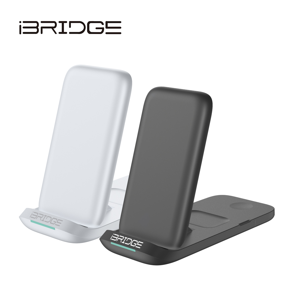 【iBRIDGE】折疊三合一無線充電器(IBW011)_1