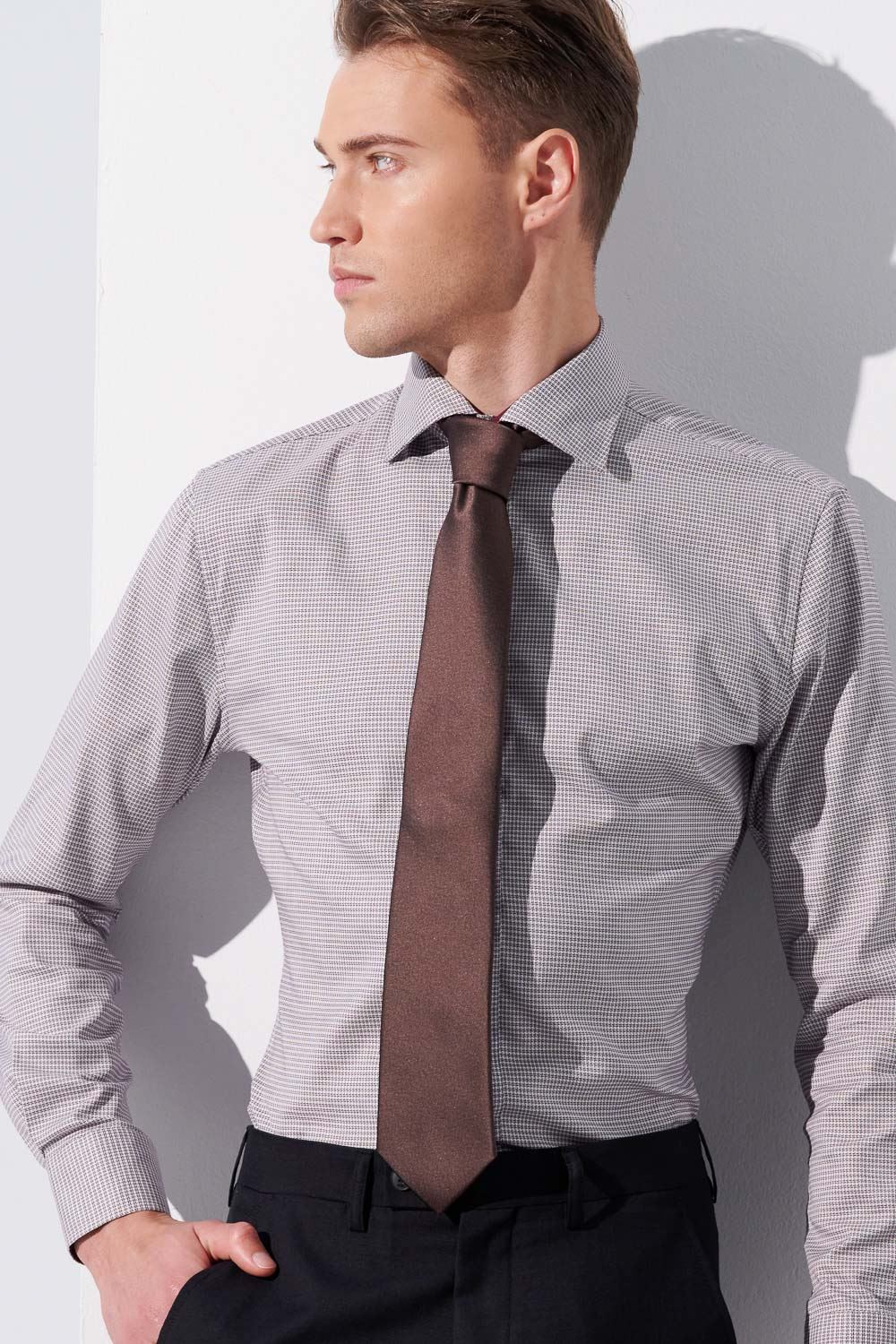 SST&C #Comfortable Cotton  Red Brown Standard Shirt | 0312304001  (Outlet)_1