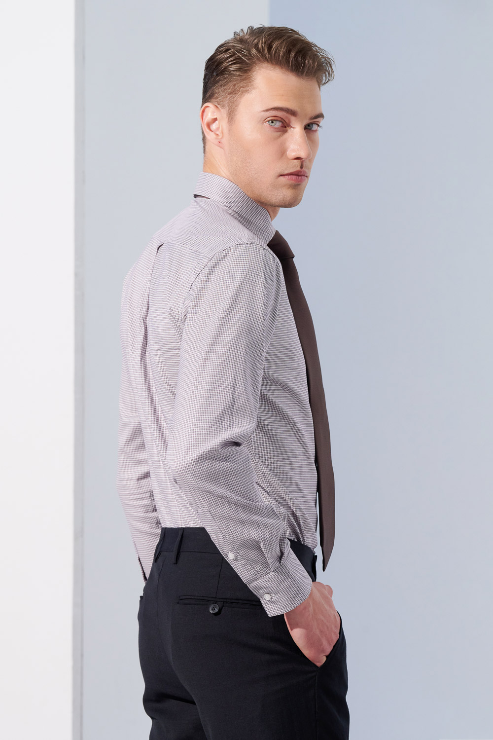 SST&C #Comfortable Cotton  Red Brown Standard Shirt | 0312304001  (Outlet)_2