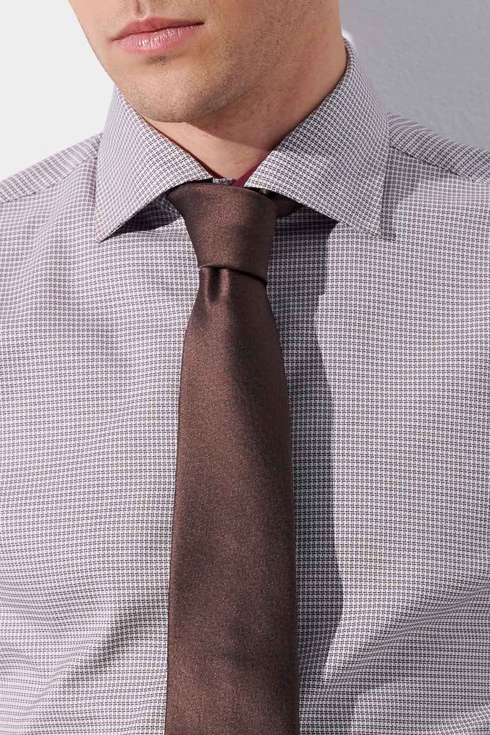 SST&C #Comfortable Cotton  Red Brown Standard Shirt | 0312304001  (Outlet)_5