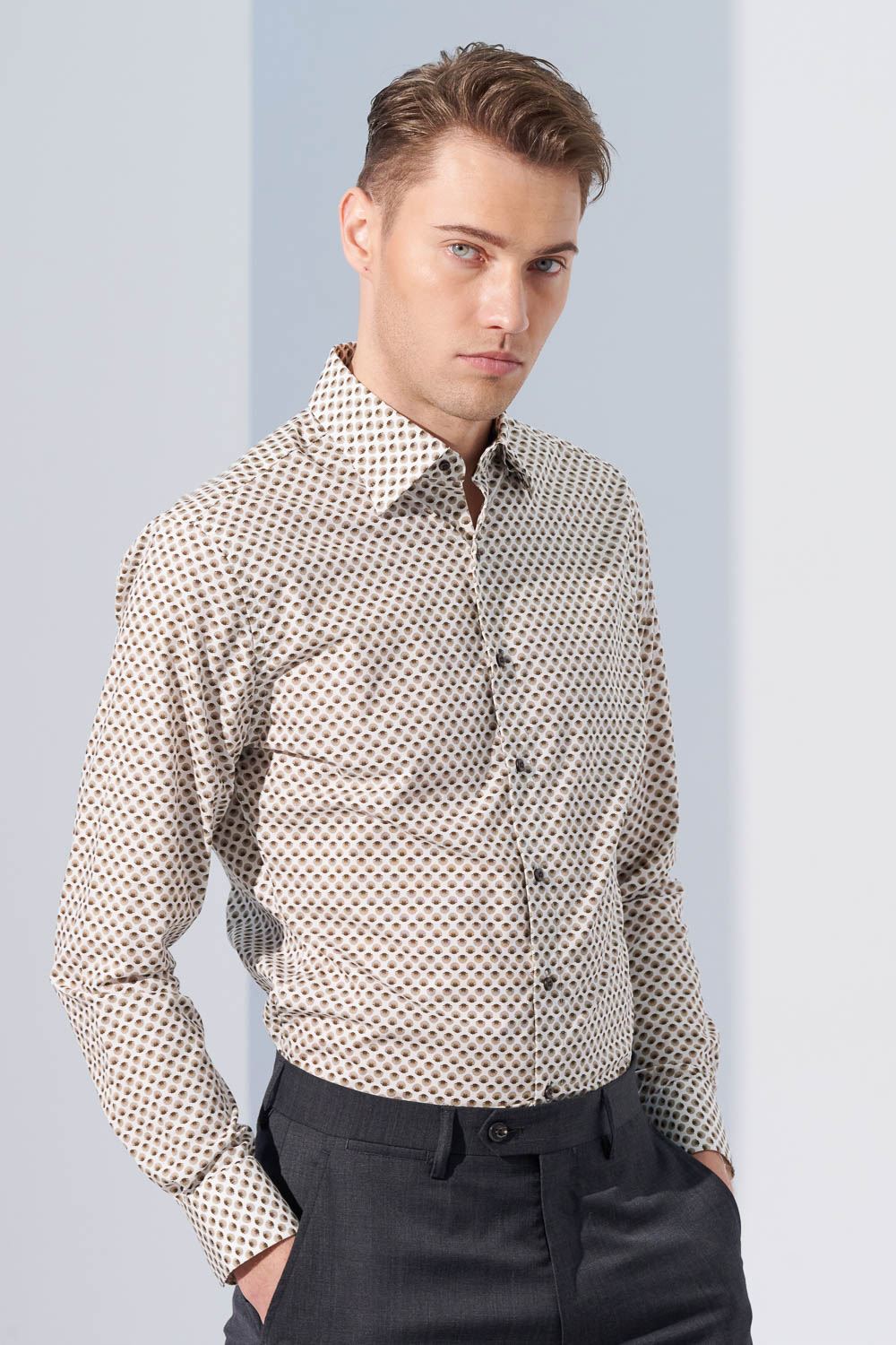 SST&C #Comfortable Cotton  Shell Print Standard Shirt | 0312304007  (Outlet)_0
