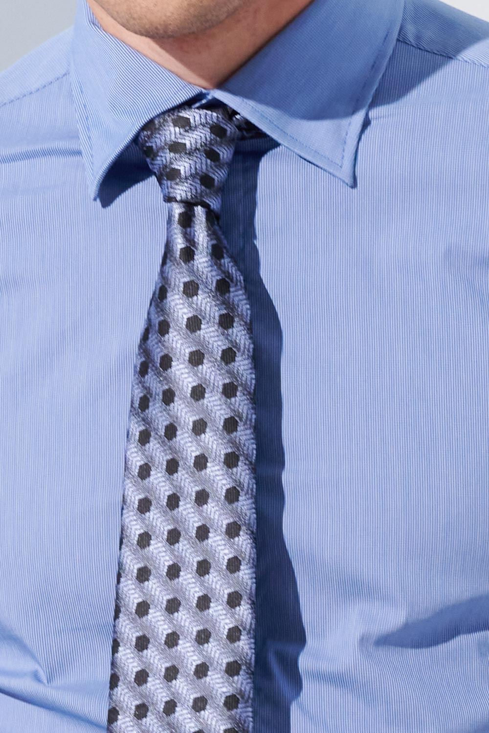 SST&C #Elastic Fit  Blue Standard Fit Shirt | 0312304009  (Outlet)_7