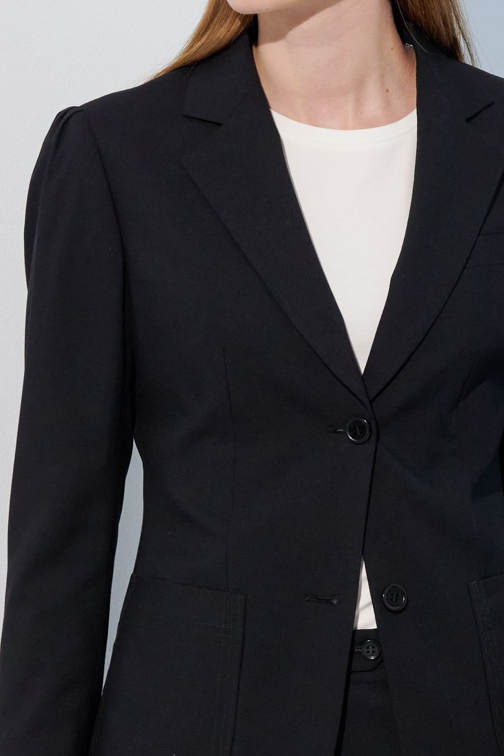 SST&C Black Square Collar Women'S Suit Jacket | 7162304001  (Outlet)_5