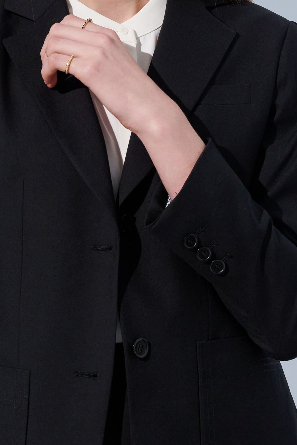 SST&C Black Square Collar Women'S Suit Jacket | 7162304001  (Outlet)_6