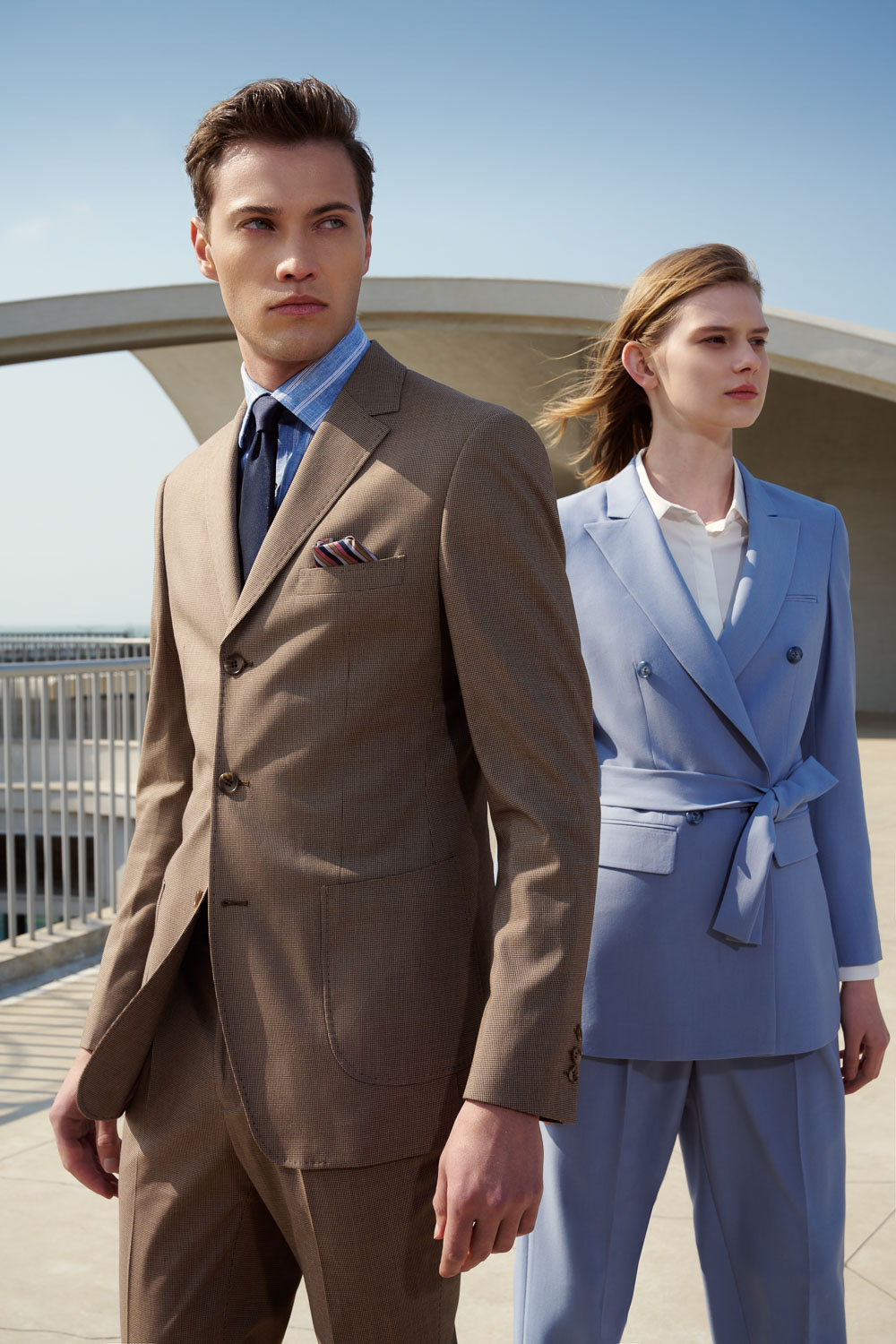 SST&C Baby Blue Sword Collar Women'S Suit Jacket | 7162304005  (Outlet)_1