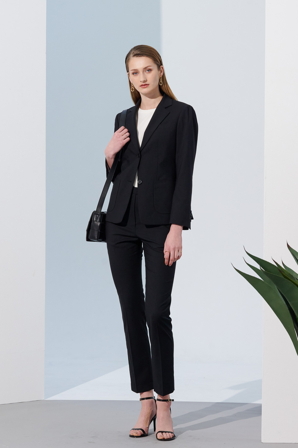 SST&C Black Design Women'S Suit Trousers | 7262304002  (Outlet)_3