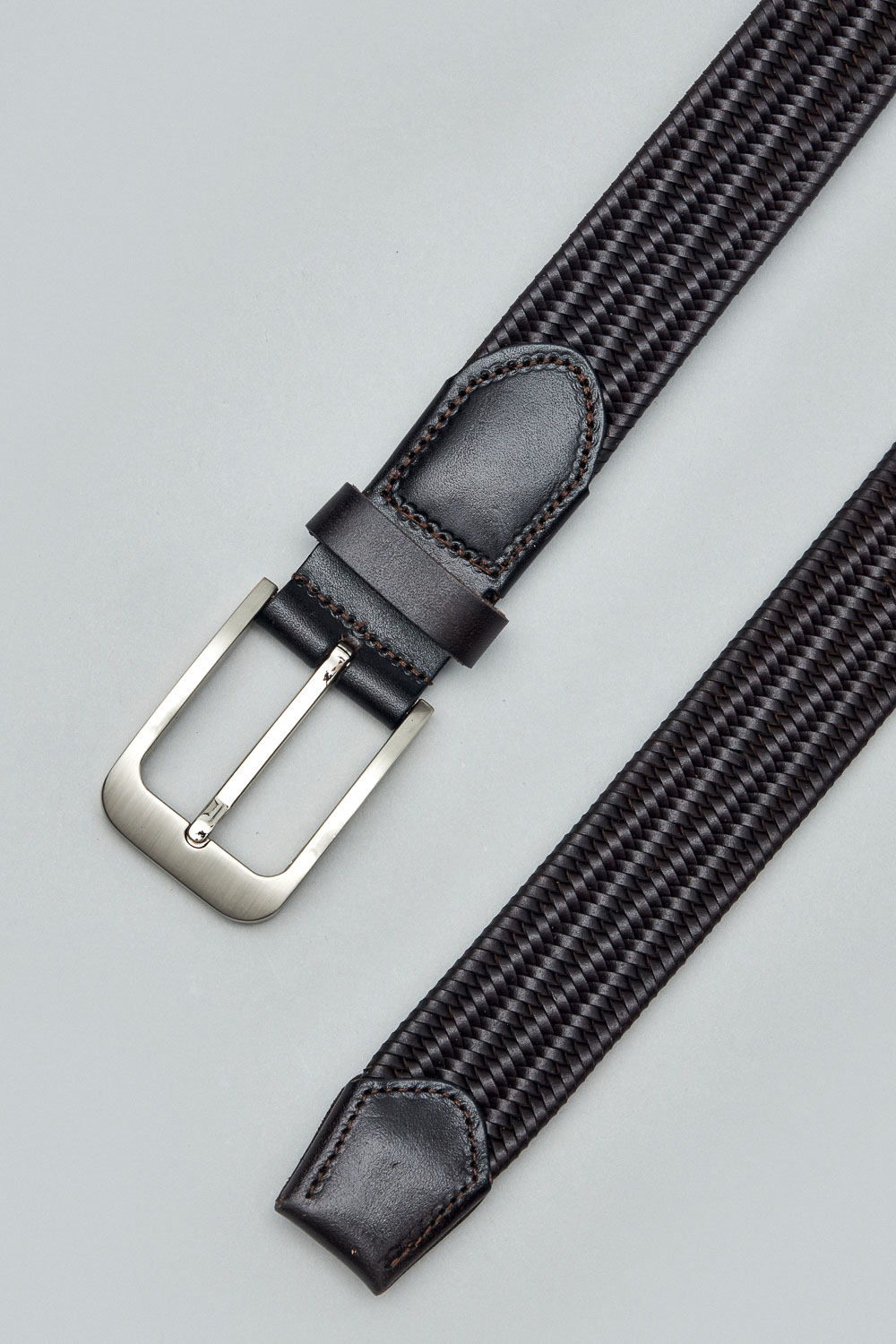 SST&C Dark Brown Braided Casual Belt | 1712304008  (Outlet)_2