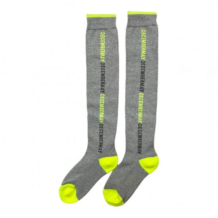 【DECEMBERMAY】Logo kneehign sox_WOMEN 2-999-4210