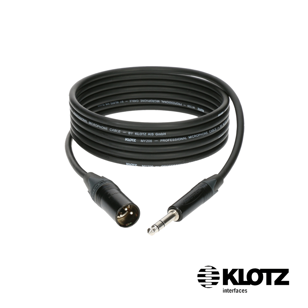 【KLOTZ】M1 專業麥克風線 黑 (XLR公 - 6.3mm公) Neutrik 1米/3米/5米/10米 公司貨_0