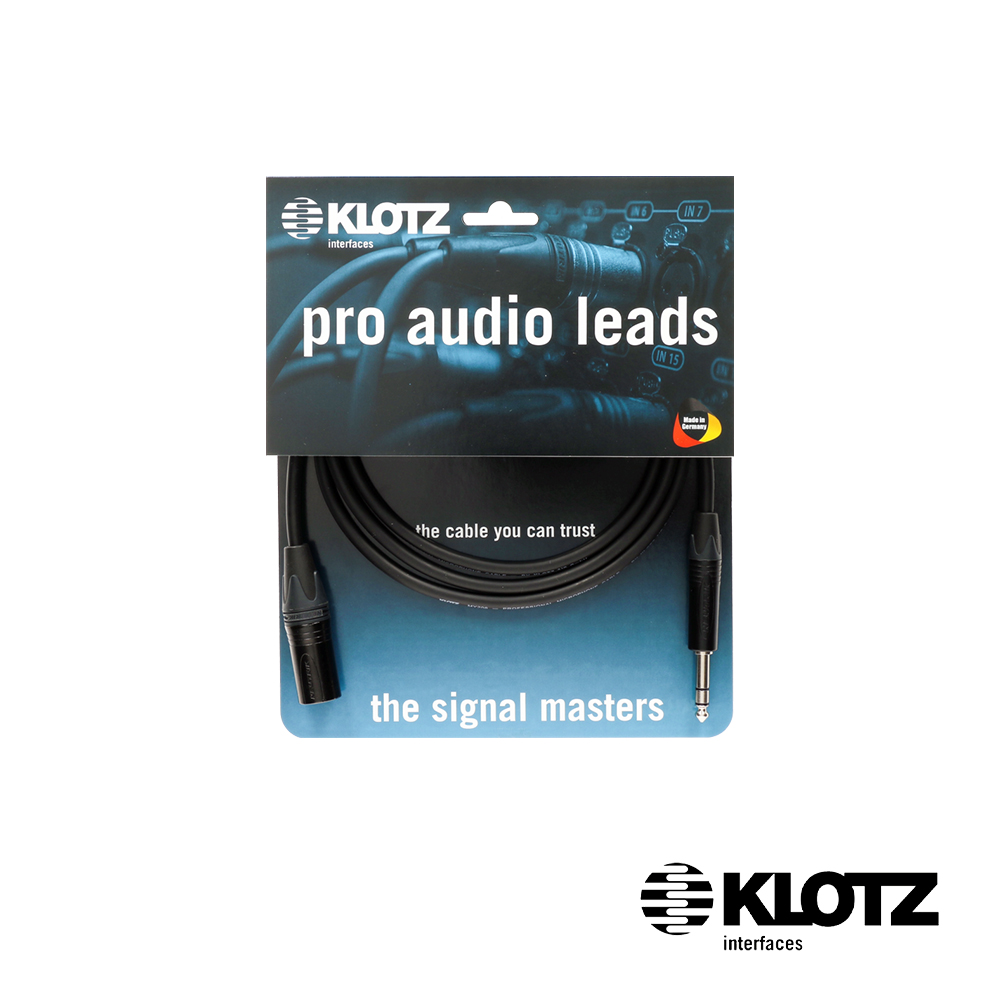 【KLOTZ】M1 專業麥克風線 黑 (XLR公 - 6.3mm公) Neutrik 1米/3米/5米/10米 公司貨_2