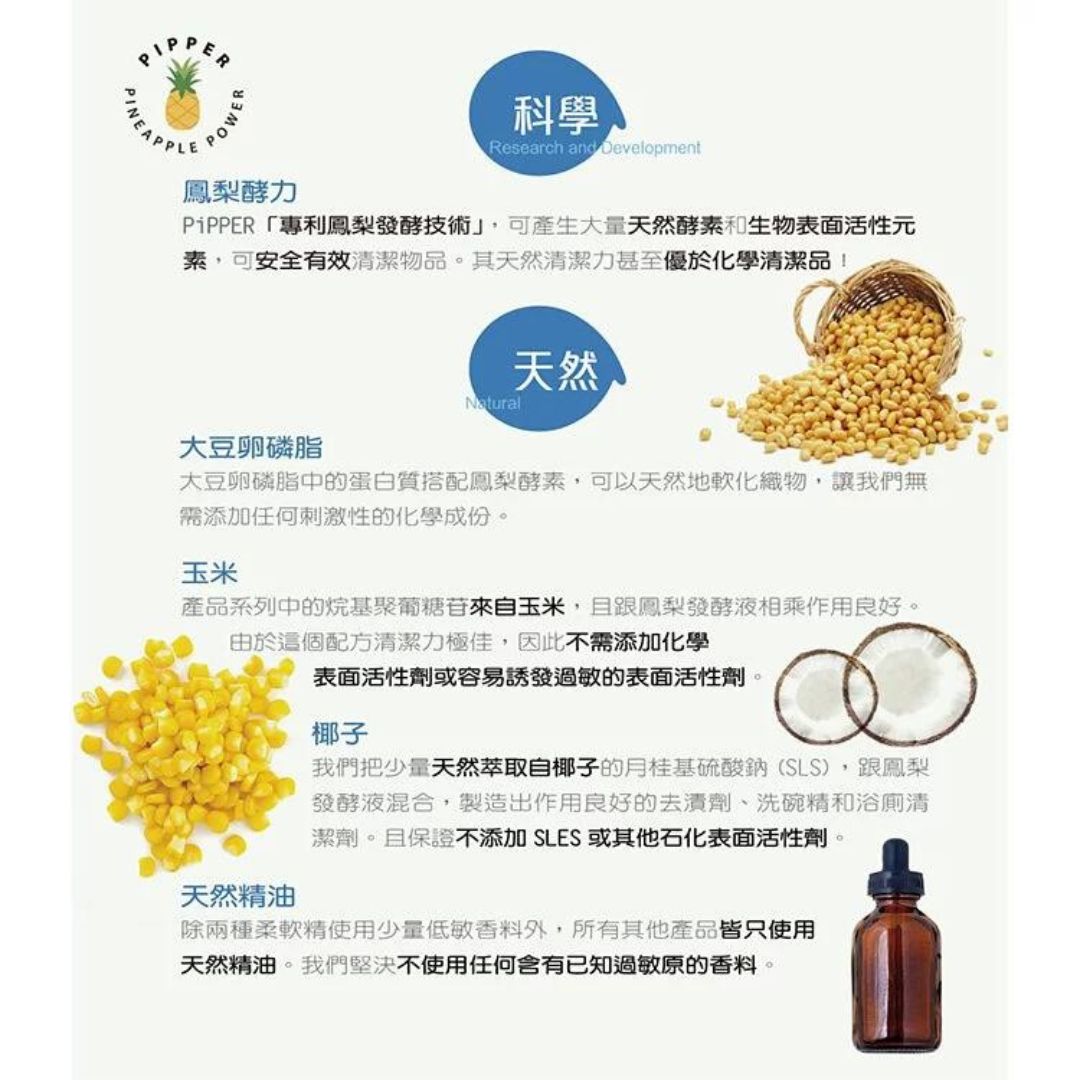 【PiPPER STANDARD】鳳梨酵素低敏地板清潔劑-薰衣草 800ml/瓶 (鮮時配)_4