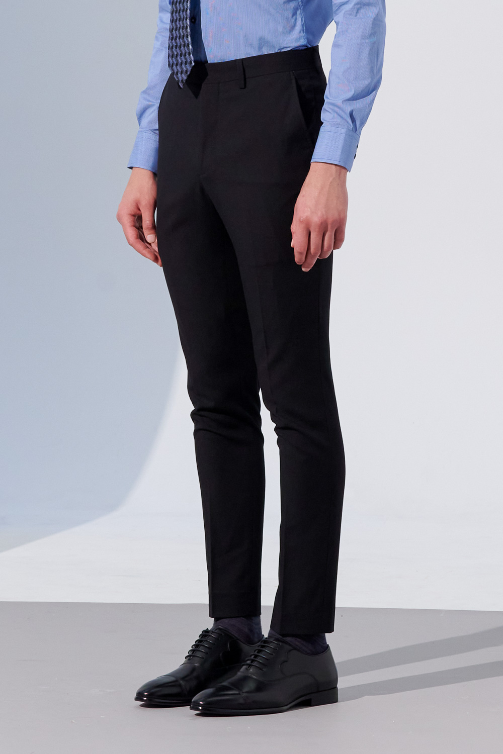 SST&C Basic Black Slim Fit Suit Trousers | 0212303010  (Outlet)_0