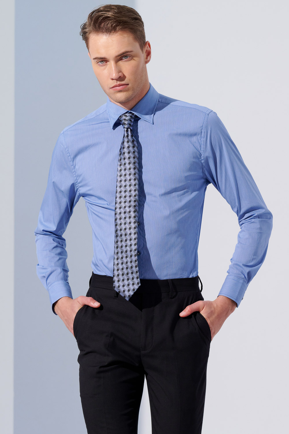 SST&C Basic Black Slim Fit Suit Trousers | 0212303010  (Outlet)_1