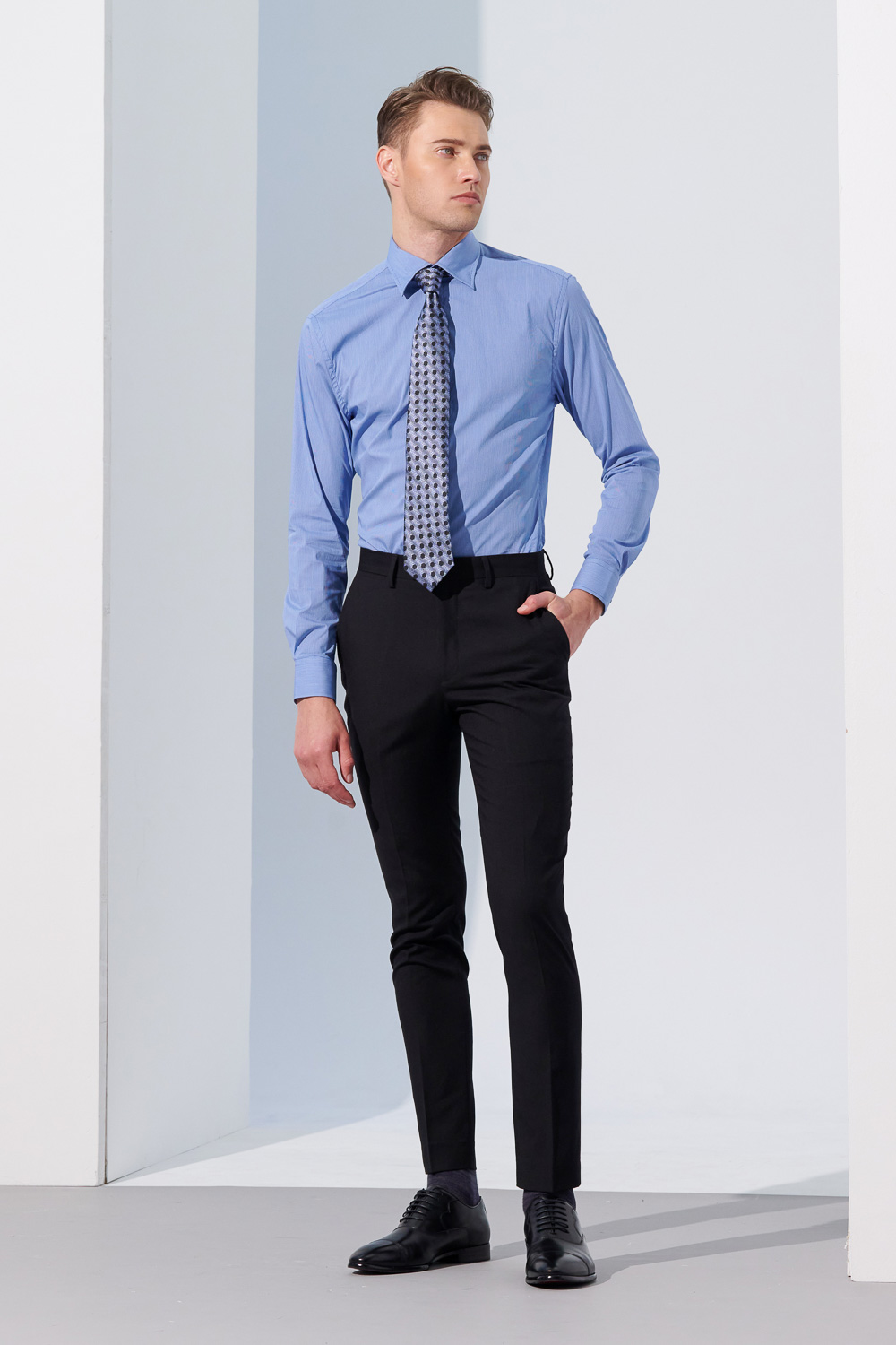 SST&C Basic Black Slim Fit Suit Trousers | 0212303010  (Outlet)_2