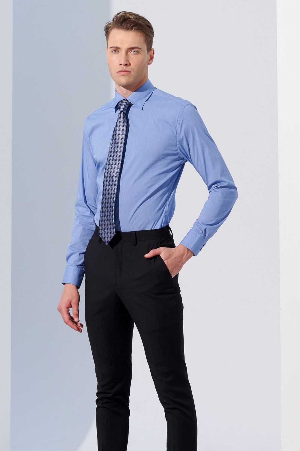 SST&C Basic Black Slim Fit Suit Trousers | 0212303010  (Outlet)_3