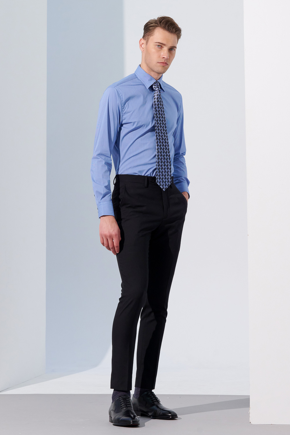 SST&C Basic Black Slim Fit Suit Trousers | 0212303010  (Outlet)_4