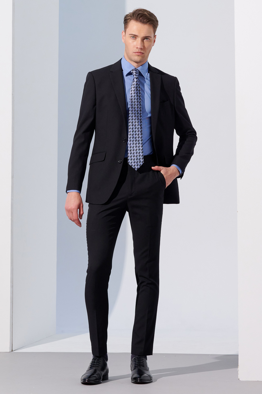 SST&C Basic Black Slim Fit Suit Trousers | 0212303010  (Outlet)_5
