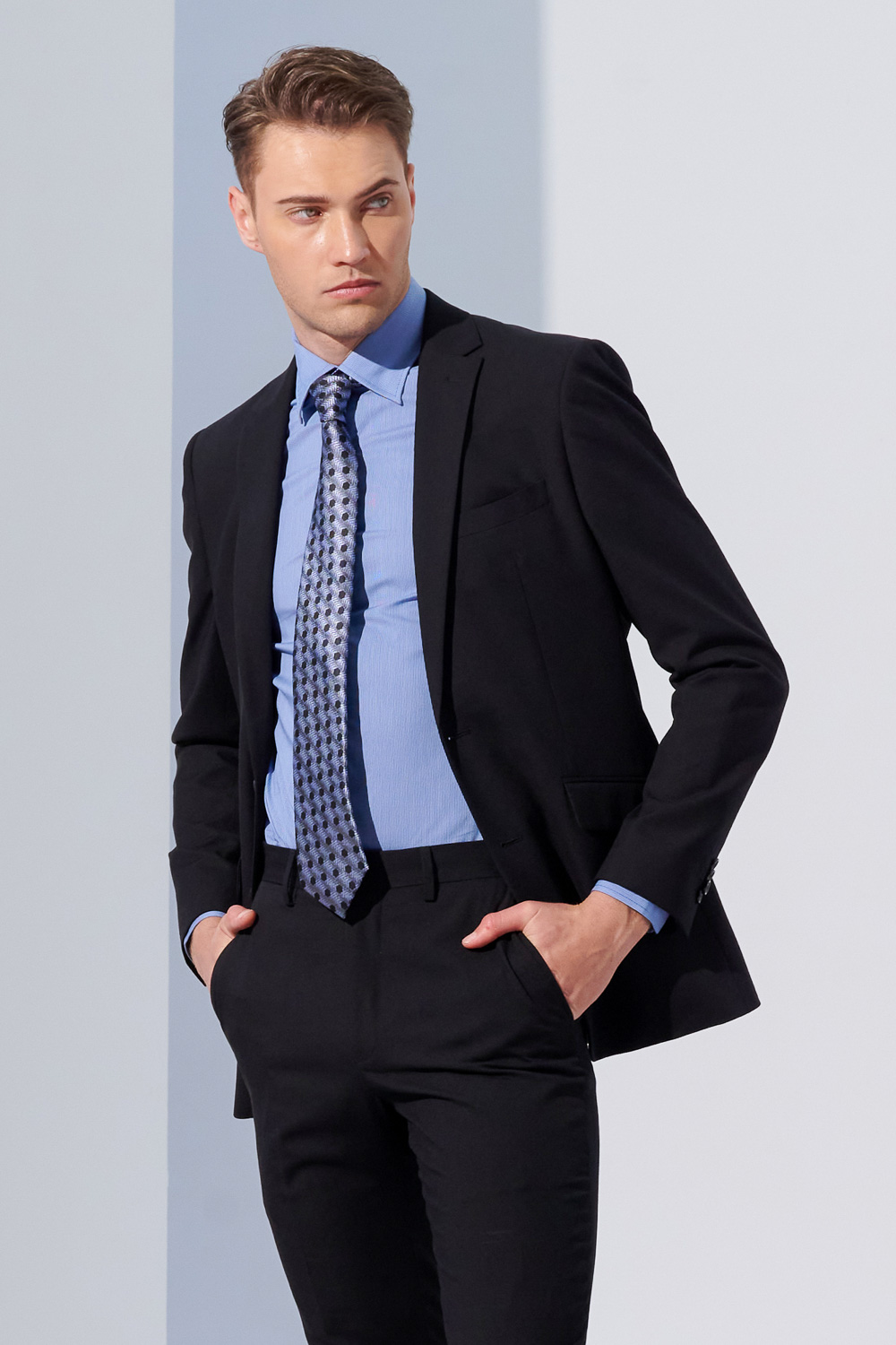 SST&C Basic Black Slim Fit Suit Trousers | 0212303010  (Outlet)_6