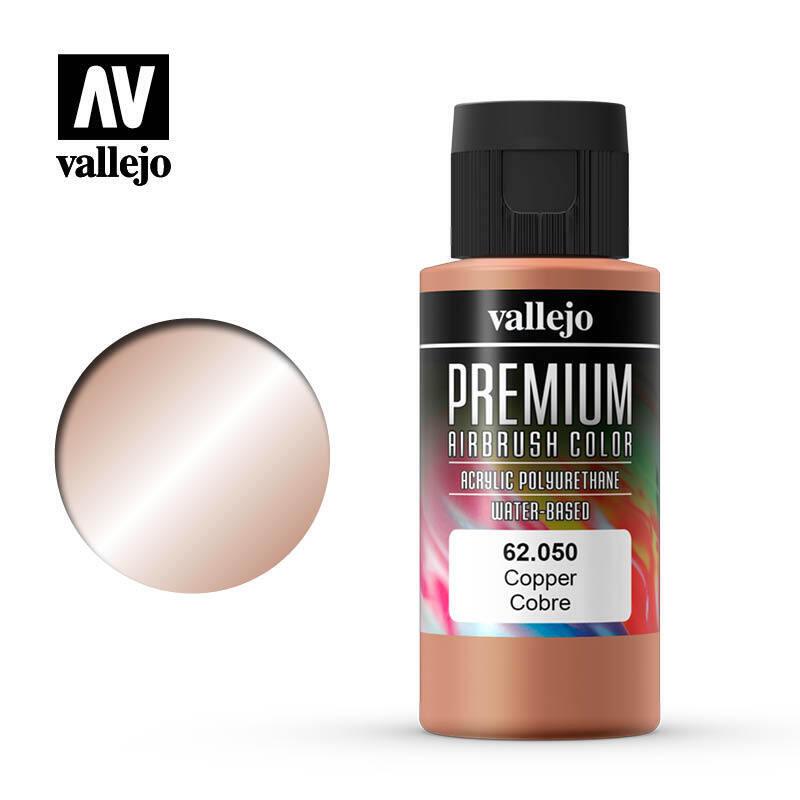 Acrylicos Vallejo 62050 高階色彩 Premium Color 銅色 Copper 60 ml._0