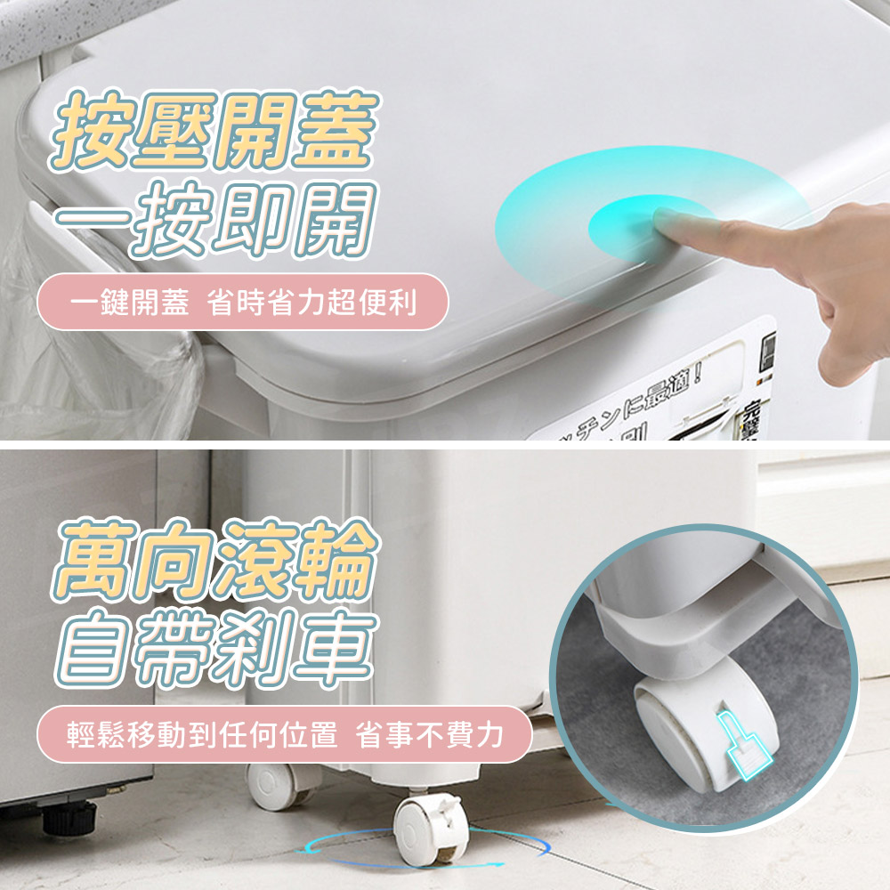 三層 分類垃圾桶 乾濕分離 【E057】 彈蓋 可移動垃圾桶 廚房垃圾桶 回收 分類垃圾桶 收納箱 抽屜垃圾桶 廚餘桶 資源回收桶 智能垃圾桶 大垃圾桶 垃圾筒 收納箱 直立式垃圾桶 清潔用品_2