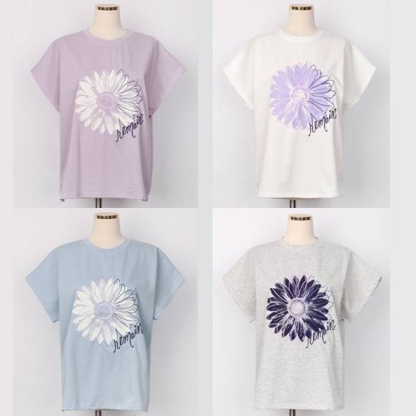 韓國製．甜美花朵刺繡圖騰短袖上衣．白鳥麗子_9