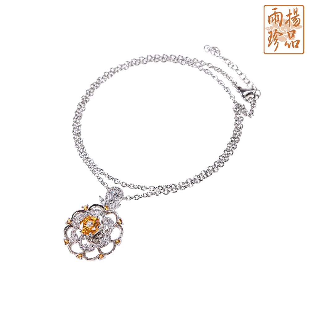 花開富貴財福滿溢-鑽中鑽套組【特別加贈旺財錢母鴻運手鍊x1】（限海外直購）Necklace Set_3