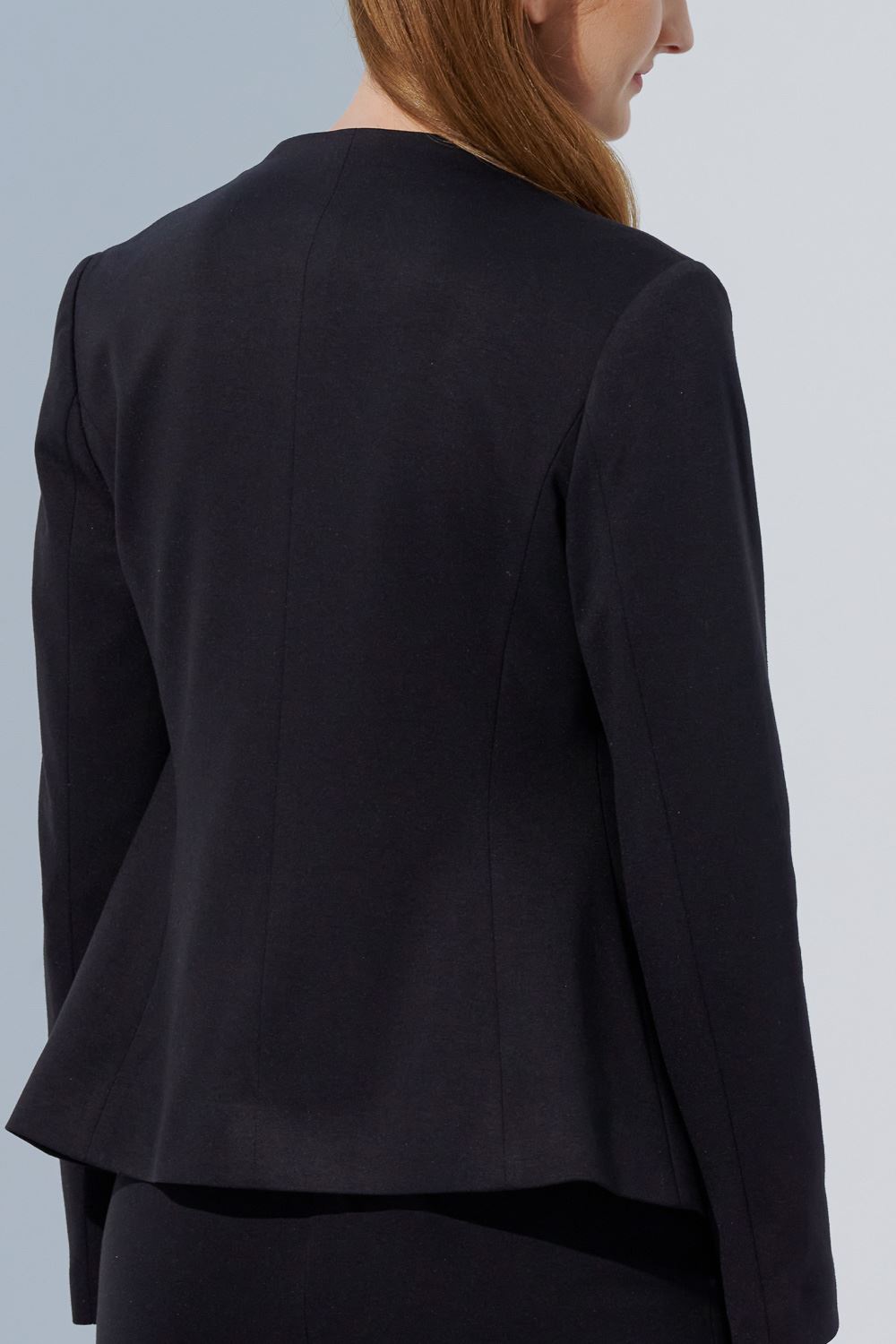 SST&C Black Collarless Suit Jacket | 7162305003  (Outlet)_6
