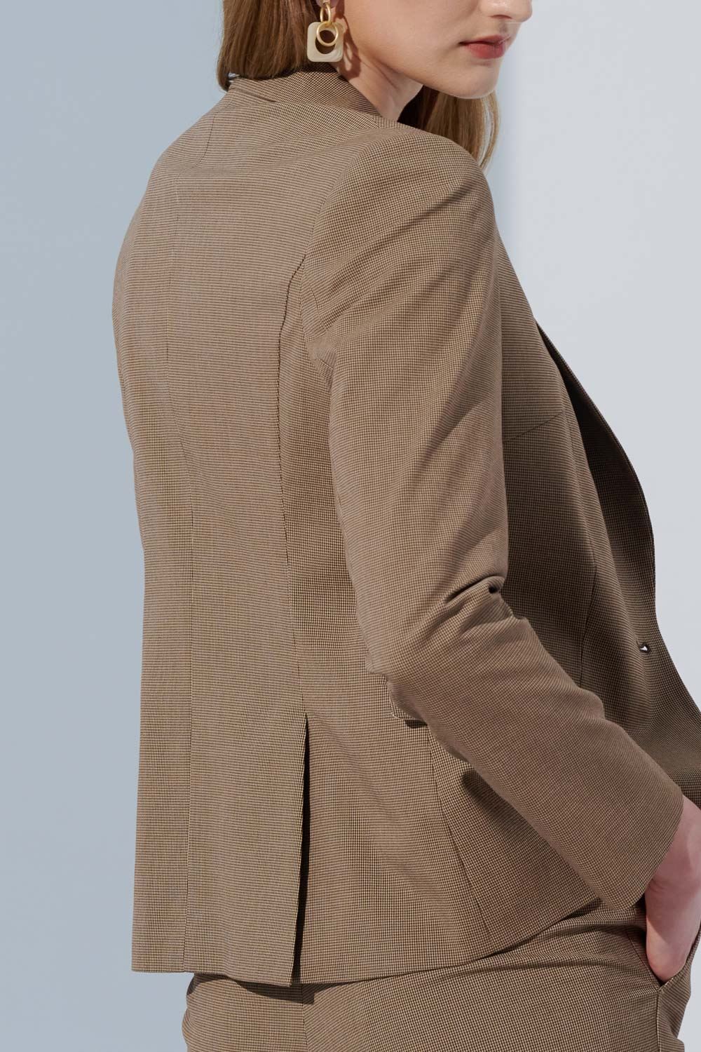 SST&C Khaki Square Collar Suit Jacket | 7162305005  (Outlet)_6