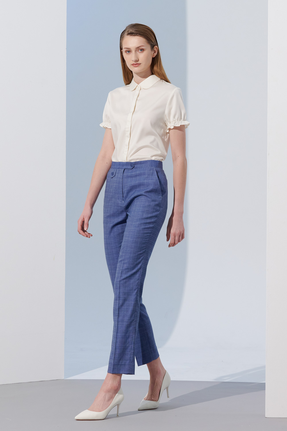 SST&C White Short-Sleeved Shirt With Ruffled Cuffs | 7562305001  (Outlet)_2