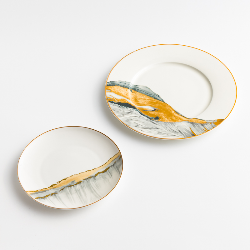 WAGA 餘暉金沙 20.5cm 骨瓷圓盤│單品_4