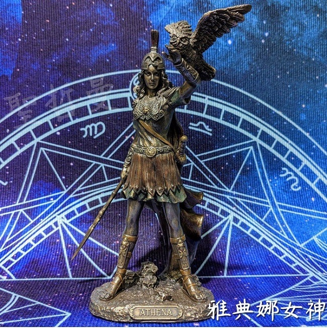 雅典娜女神雕像20公分高＊雕塑/雕像/擺飾＊~智慧女神和戰爭女神_0