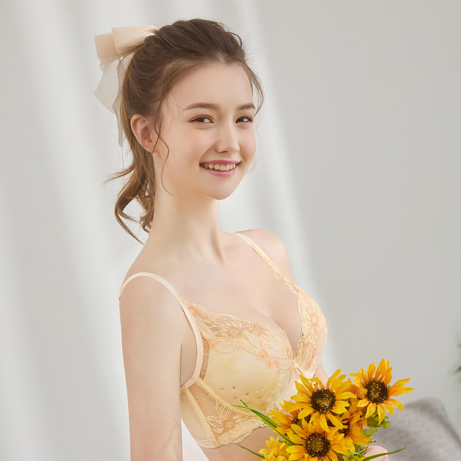 [Miss Audrey]Lovely Cake Bra獨家法式甜點師聯合企劃甜蜜透氣BRA-溫暖向日葵_3