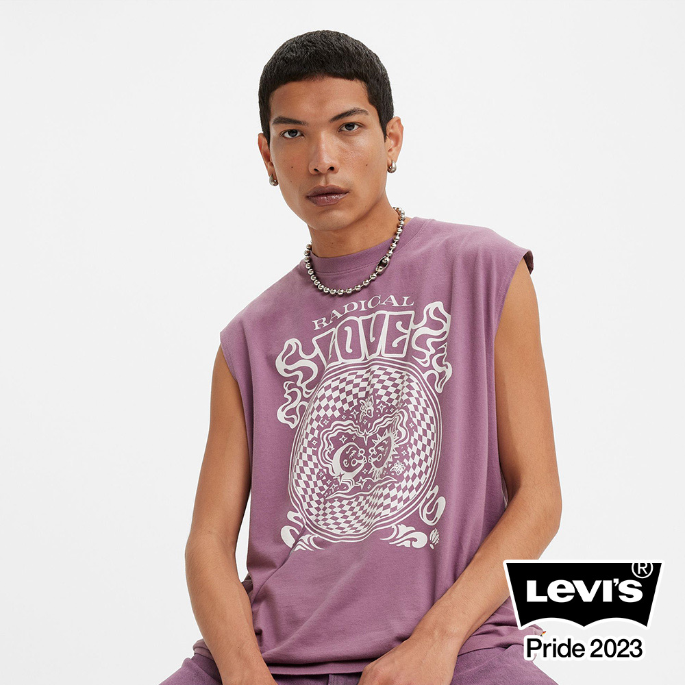 Levis Pride平權系列 男款 無袖背心 / 平權印花 / 彩虹旗標 熱賣單品