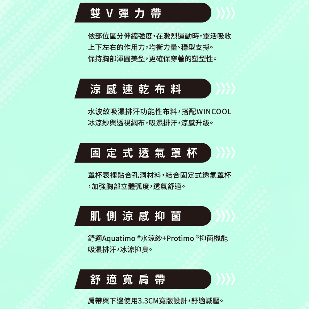 華歌爾-專業運動系列 B:M-4L/ F:M-4L雙V運動內衣(夏夜灰) NBB182FW_7