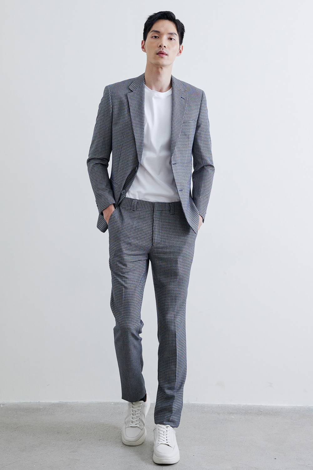 SST&C #網路獨賣款 復古格紋修身西裝褲 | 0251901003 (outlet)_0