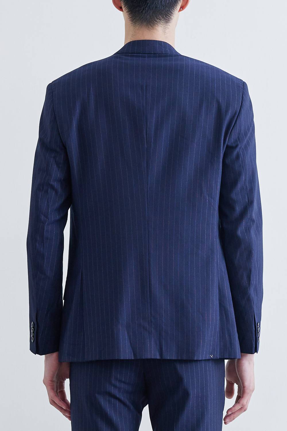SST&C #Online Exclusive  Silver Stripe Slim Fit Suit Jacket | 0111905001  (Outlet)_4
