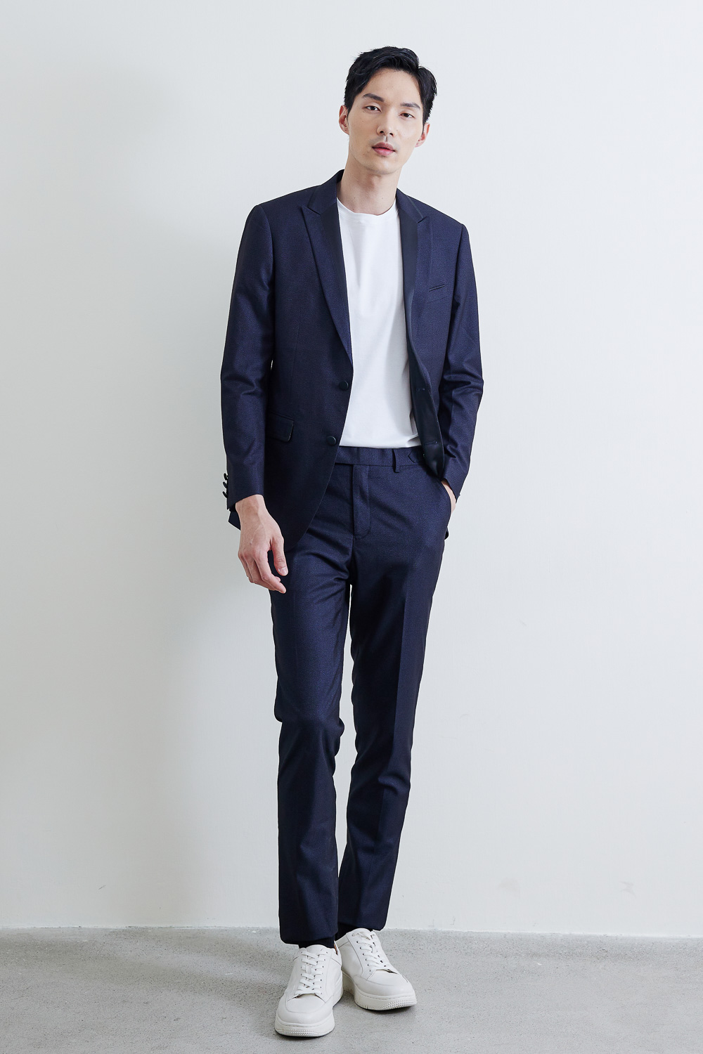 SST&C #Online Exclusive  Navy Metallic Slim Fit Evening Jacket | 0112003008  (Outlet)_2