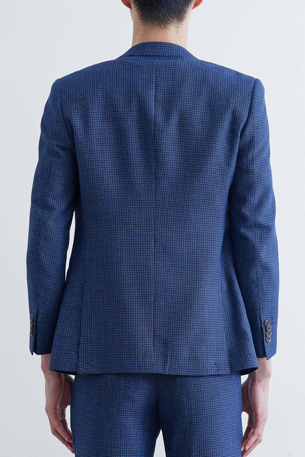SST&C #Online Exclusive  Sky Blue Geometric Pattern Slim Fit Suit Jacket | 0112010004  (Outlet)_4