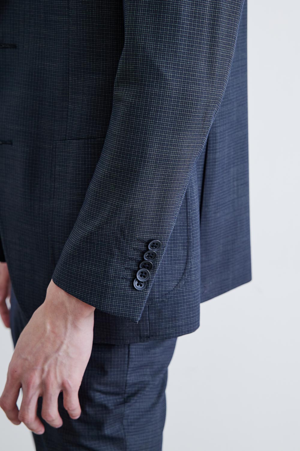 SST&C #Online Exclusive  Black Check Pattern Slim Fit Suit Jacket | 0112010010  (Outlet)_6