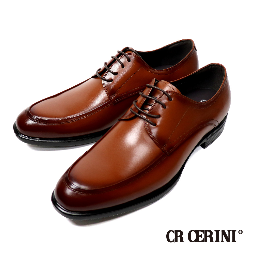 【CR CERINI】商務正裝裙飾綁帶德比鞋 棕色(CR21871-BR)