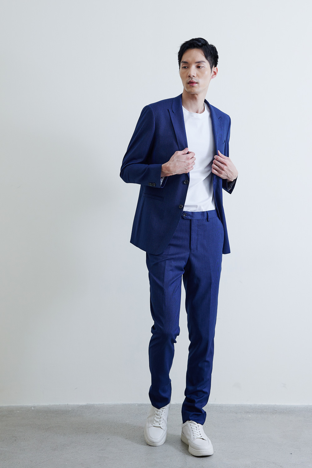 SST&C #Online Exclusive  Navy Striped Pattern Slim Fit Suit Trousers | 0212012003  (Outlet)_0