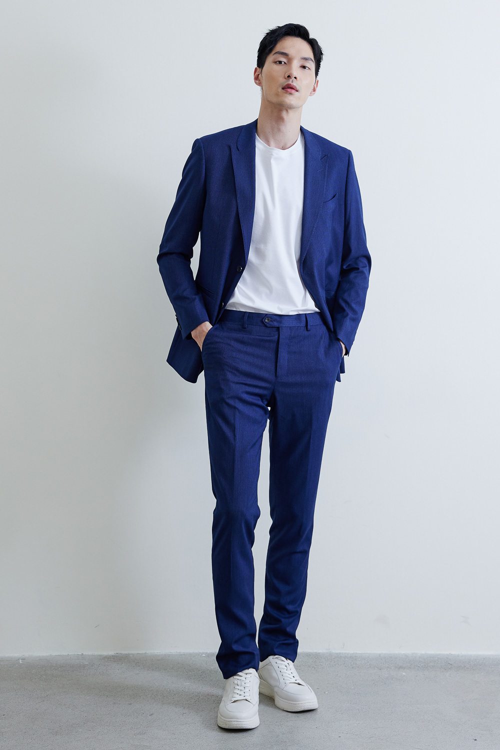 SST&C #Online Exclusive  Navy Striped Pattern Slim Fit Suit Trousers | 0212012003  (Outlet)_1