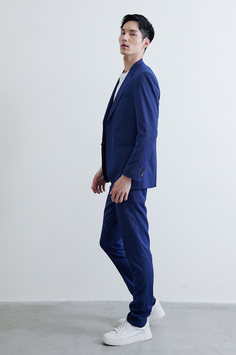 SST&C #Online Exclusive  Navy Striped Pattern Slim Fit Suit Trousers | 0212012003  (Outlet)_2