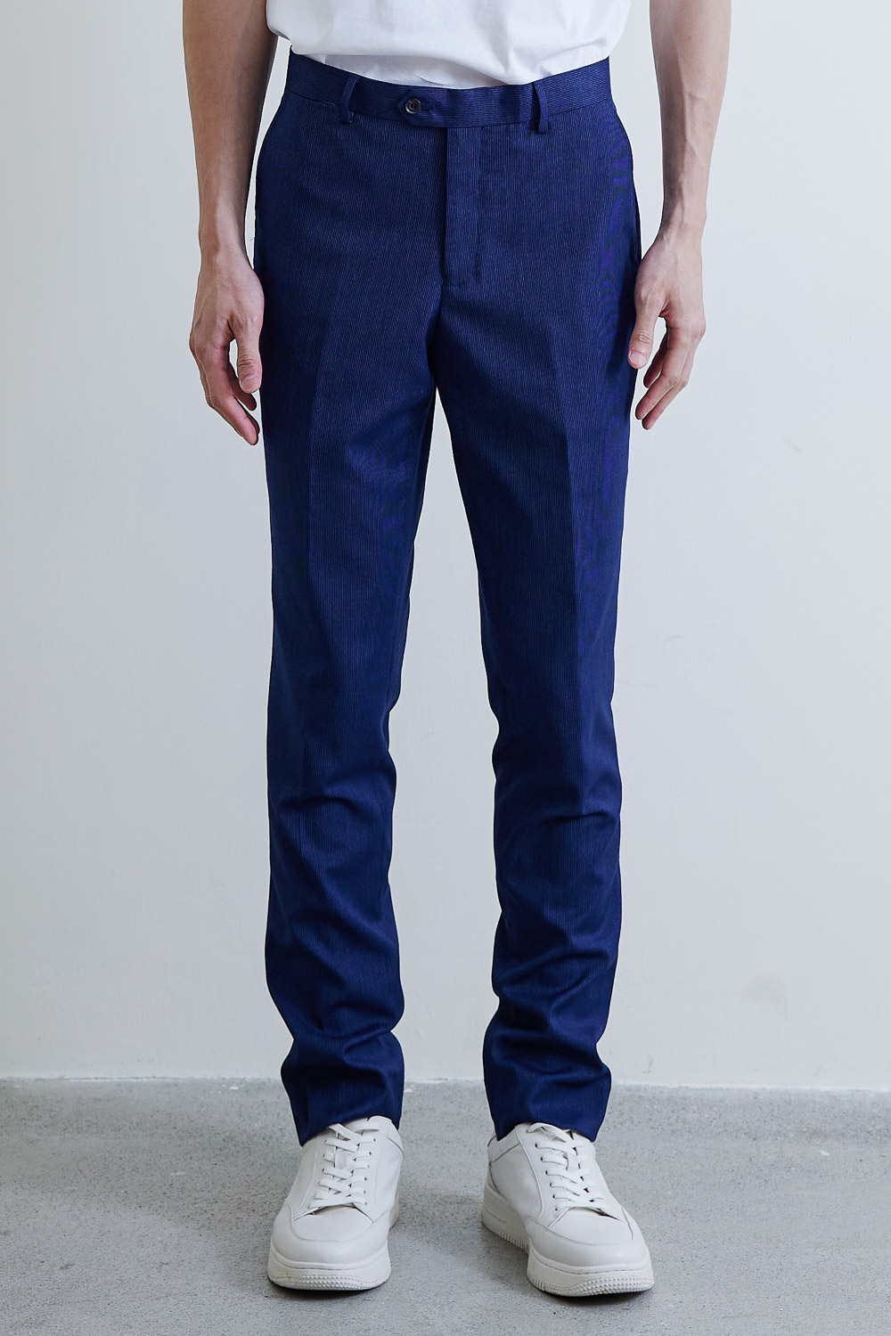 SST&C #Online Exclusive  Navy Striped Pattern Slim Fit Suit Trousers | 0212012003  (Outlet)_3