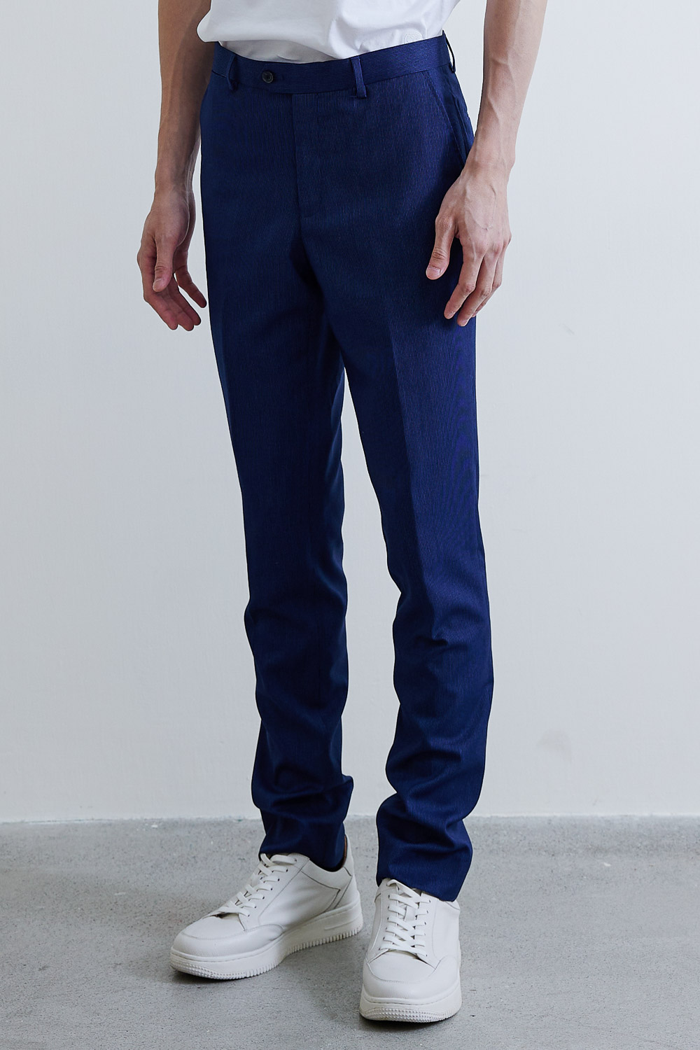 SST&C #Online Exclusive  Navy Striped Pattern Slim Fit Suit Trousers | 0212012003  (Outlet)_4