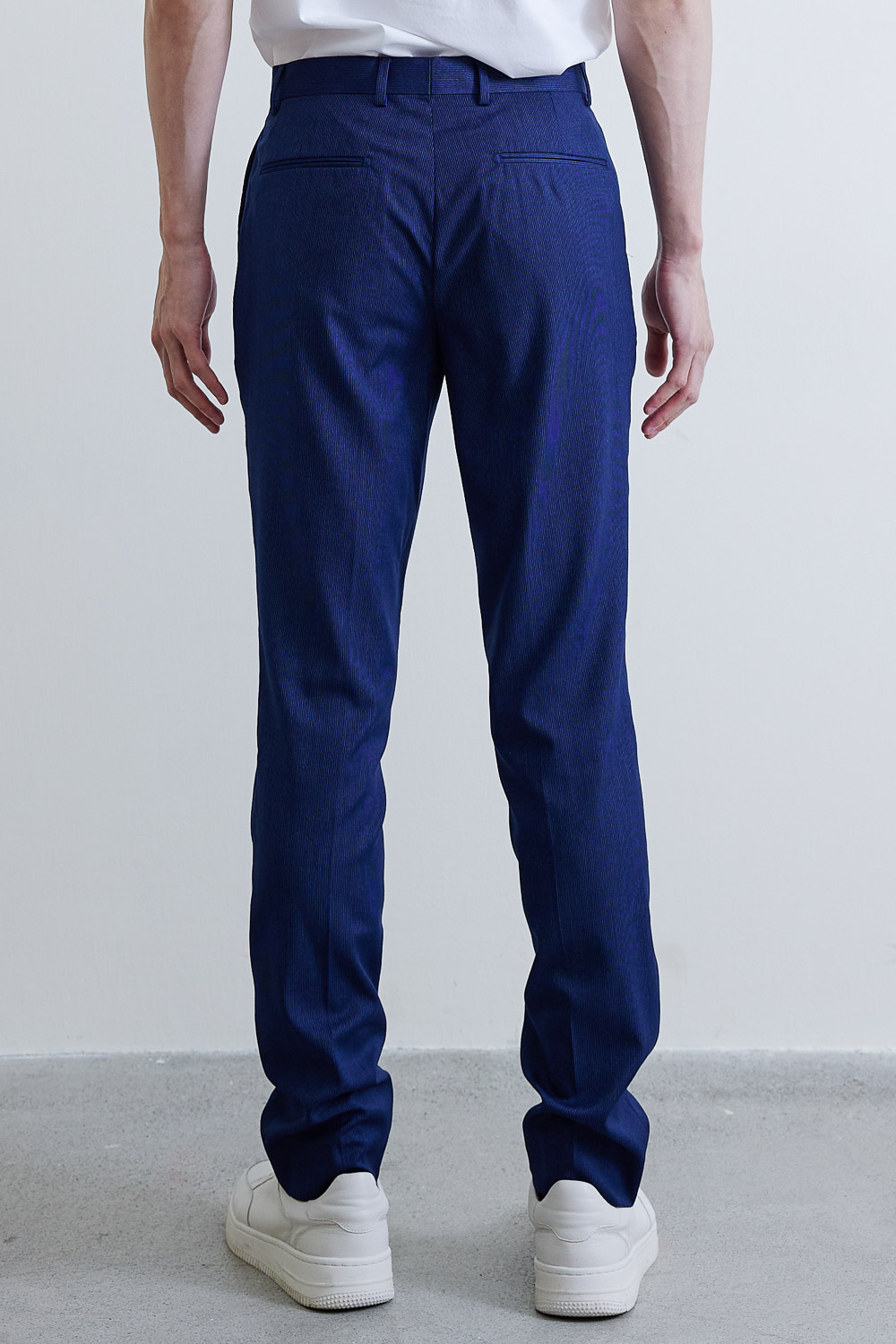 SST&C #Online Exclusive  Navy Striped Pattern Slim Fit Suit Trousers | 0212012003  (Outlet)_5