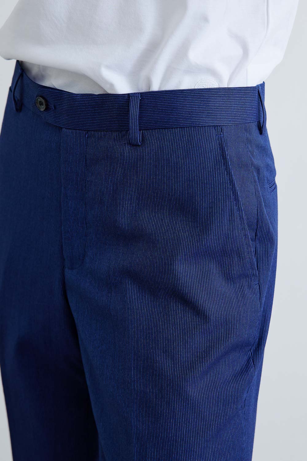 SST&C #Online Exclusive  Navy Striped Pattern Slim Fit Suit Trousers | 0212012003  (Outlet)_6