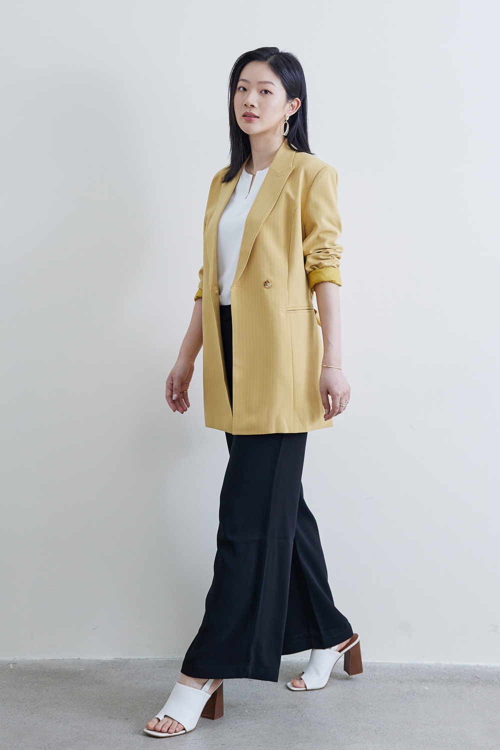 SST&C #網路獨賣款 綁帶擴肩女裝休閒長版西裝外套 | 8162009002 (outlet)_2